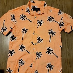 Men's Palm Trees Button Up Top